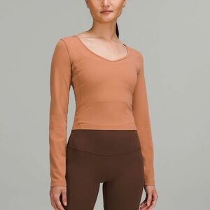 LULULEMON ALIGN LONG SLEEVE SHIRT DUSTY CLAY